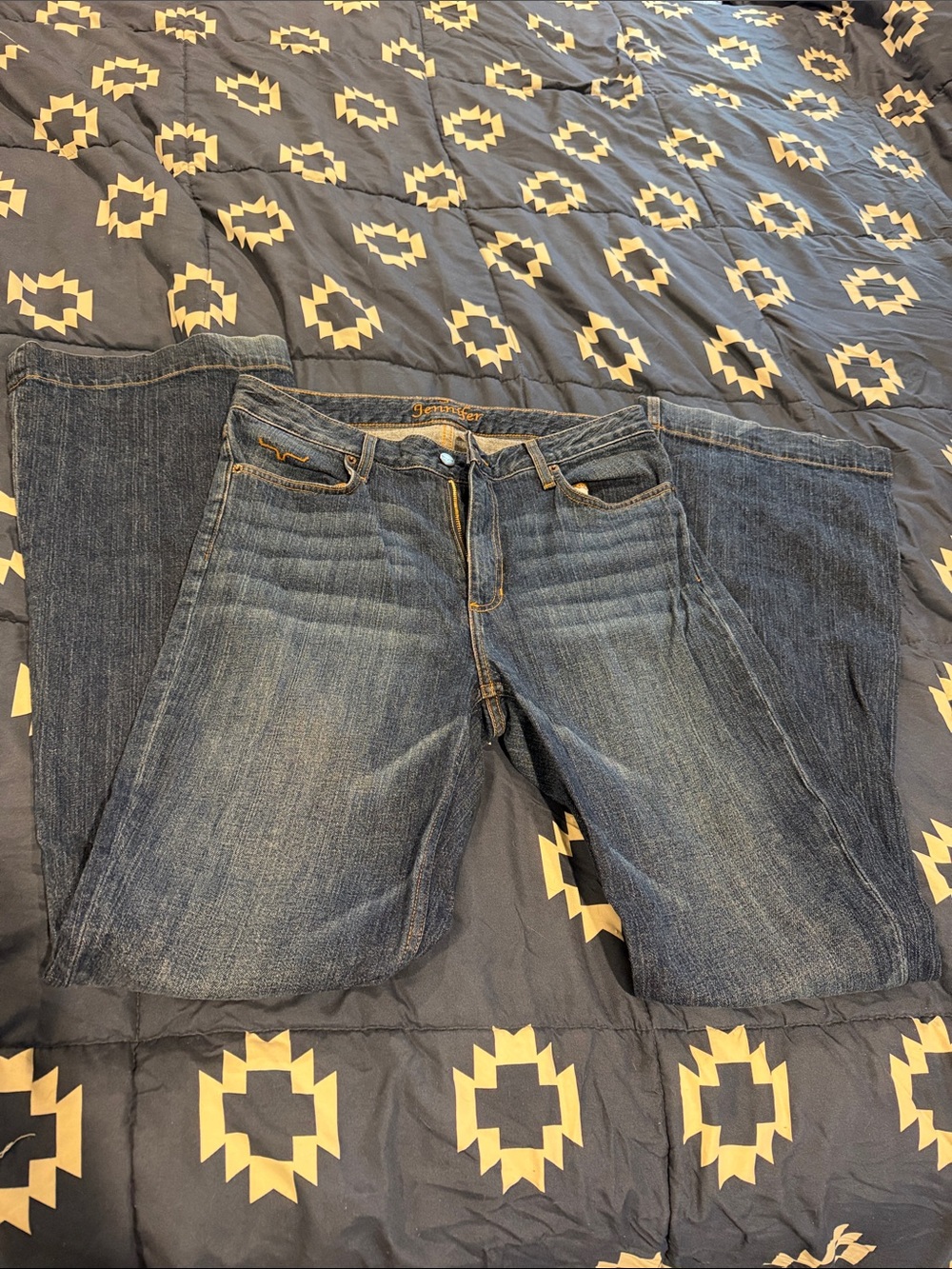 Kimes Ranch Boot Cut Women's Jeans in Dark Blue Denim